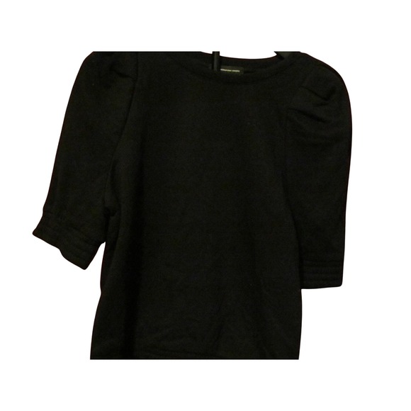 INC International Concepts Tops - INC International Concepts Womens Black Puff Sleeve Pleated Knit Top Large